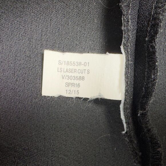 Banana Republic Women Blouse Sz S Black Sleeveless Cut Out Design Back Keyhole - Picture 8 of 8